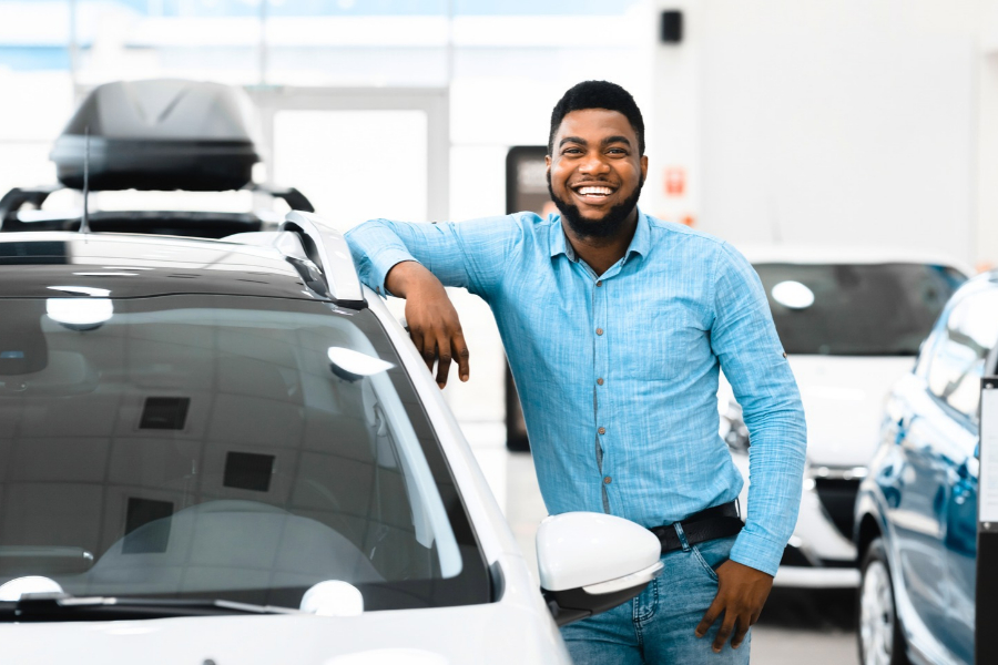 Man Renting a Car
