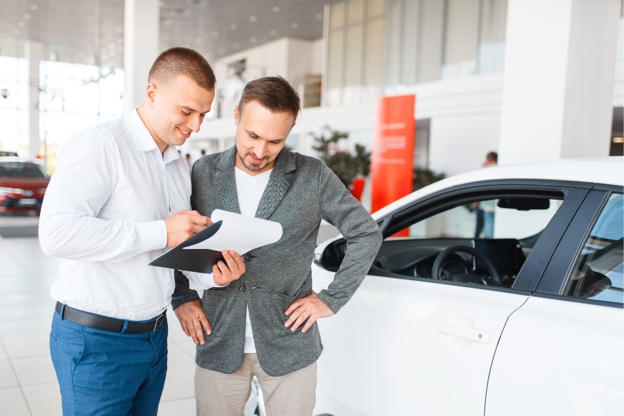Man Renting a Car