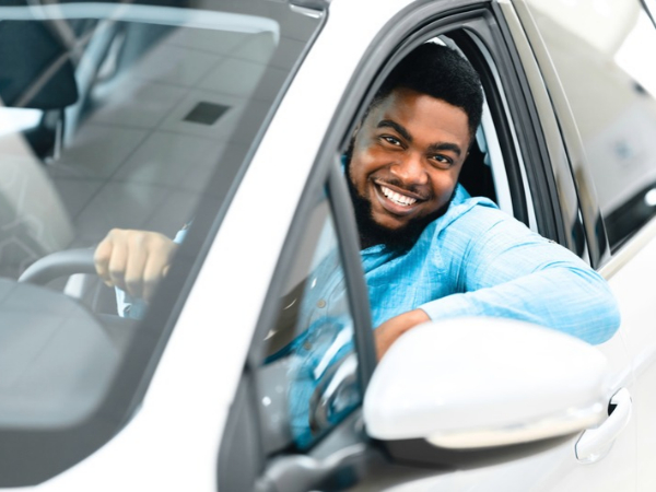 Man Renting a Car