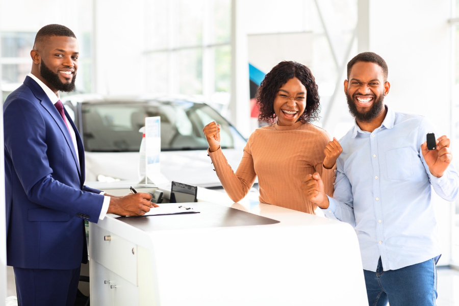 Couple Renting a Car